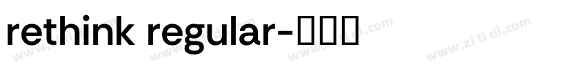 rethink regular字体转换